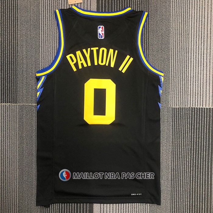 Maillot Golden State Warriors Gary Payton Ii no 0 Ville 2021-22 Noir